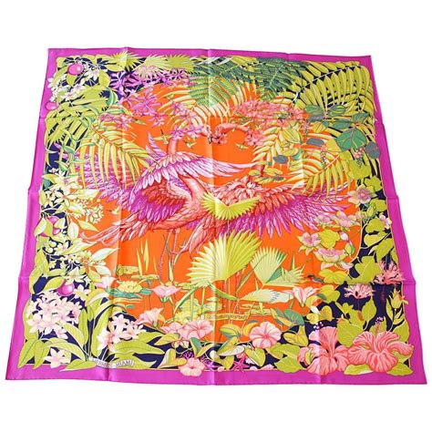 hermes flamingo party silk|Hermes Scarf Flamingo Party Miami 90 cm Silk Limited Edition.